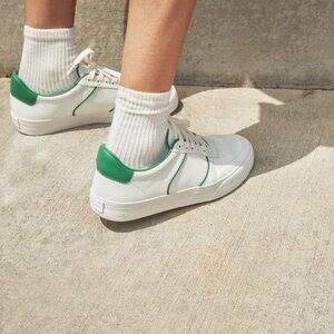 Harlow Leather Sneakers in White Green